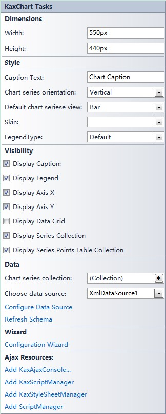 bind xml data source data to chart step1 in asp.net ajax