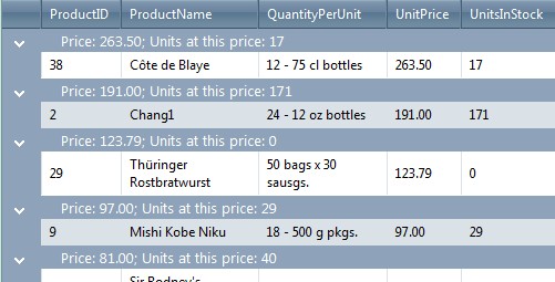 view grid image by setting groupping expression in asp.net ajax