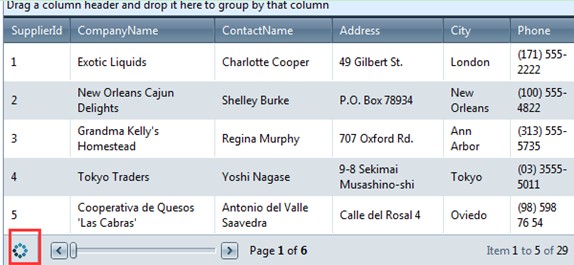 set grid view statusbar item of row in asp.net ajax using c#