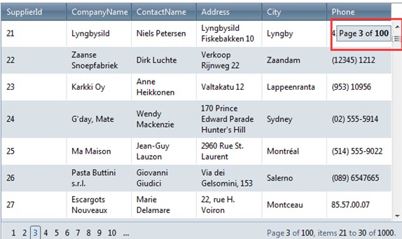 set grid virtual scroll data feature in asp.net ajax using C#